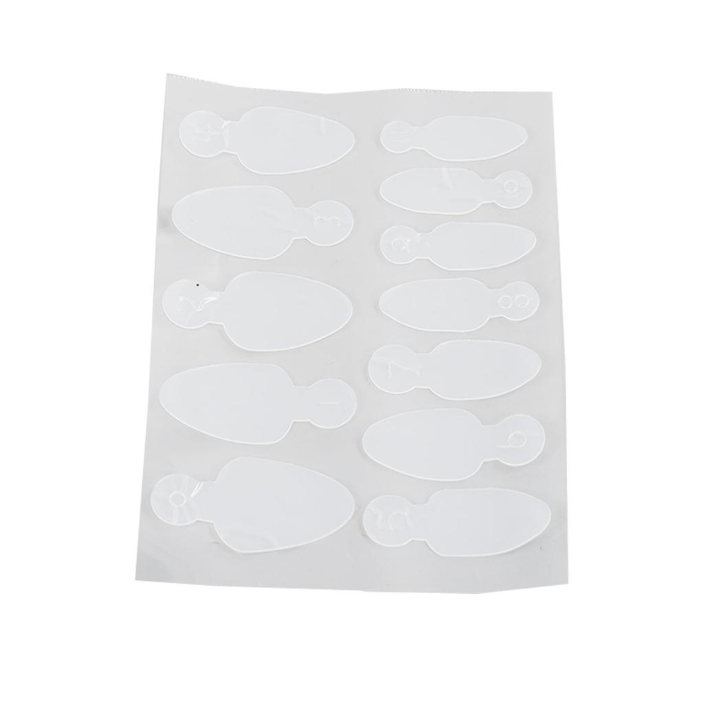 10 Sheets Nail Tip Guide Sticker Reusable Nail Extension Guide Stickers with Size Numbers Type 1