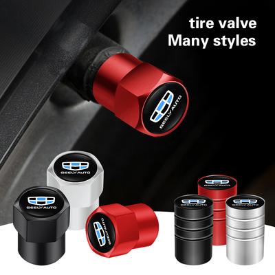 4 Stück Auto Rad Reifenventilkappen Luftdichte Abdeckung für Geely Coolray Geometry C GX3 Emgrand EC7 LC Panda Tugella Binray X7 Okavango Atlas