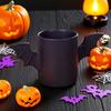 Bat Shaped Ceramic Coffee Cup 12oz Halloween Coffee Mug with Bat Wings Black Water Tea Cups for Office Home