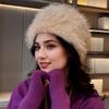 Новая шапка из искусственного лисьего меха, теплая уличная лыжная шапка, зимняя теплая и бархатная женская