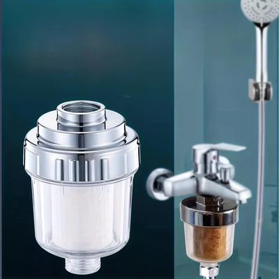 High-Pressure Shower Head Water Filter Set with 6 Replaceable Cartridges Removes Chlorine Fluoride, Ideal for Bathrooms Showers