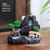 Creative Resin Backflow Incense Burner with High Mountain Flowing Water and Clouds Aromatherapy