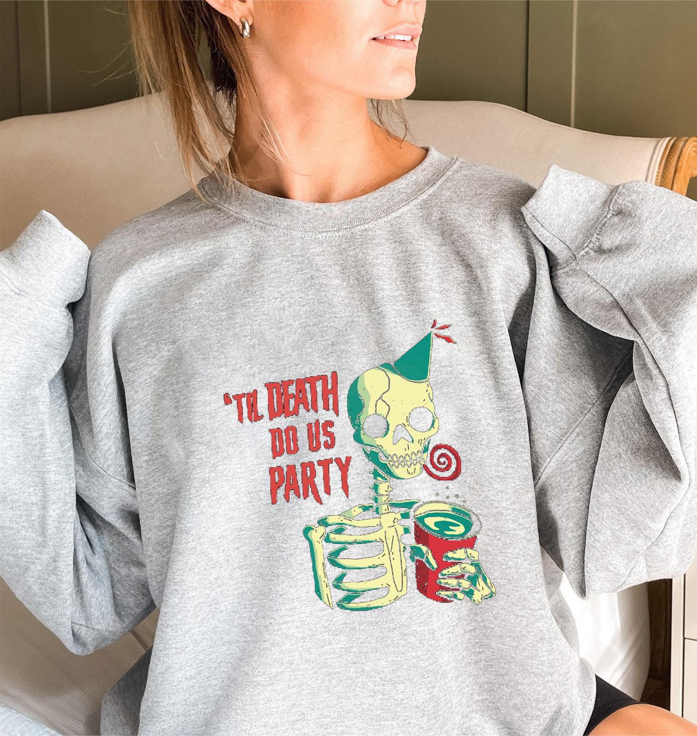 

Хэллоуинский свитшот с длинным рукавом и круглым вырезом - европейский и американский стиль XL светло-серый