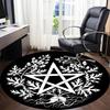 1PCPentacle Roots Office Round Area Rug,  Mat Suitable For Office, Under Office Chairs Bedroom Living Room Home Decor, Room Deco