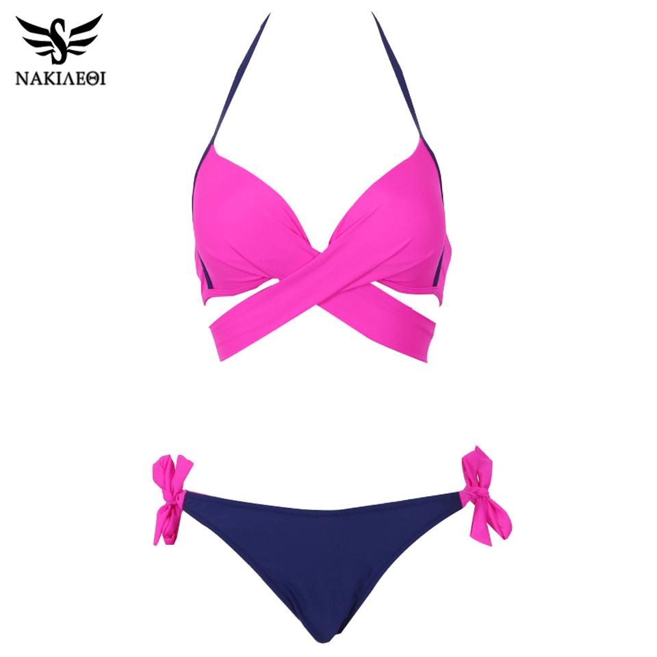 Costume da bagno da donna Push Up Costume da bagno Fascia incrociata Bikini a fascia Set Costume da bagno