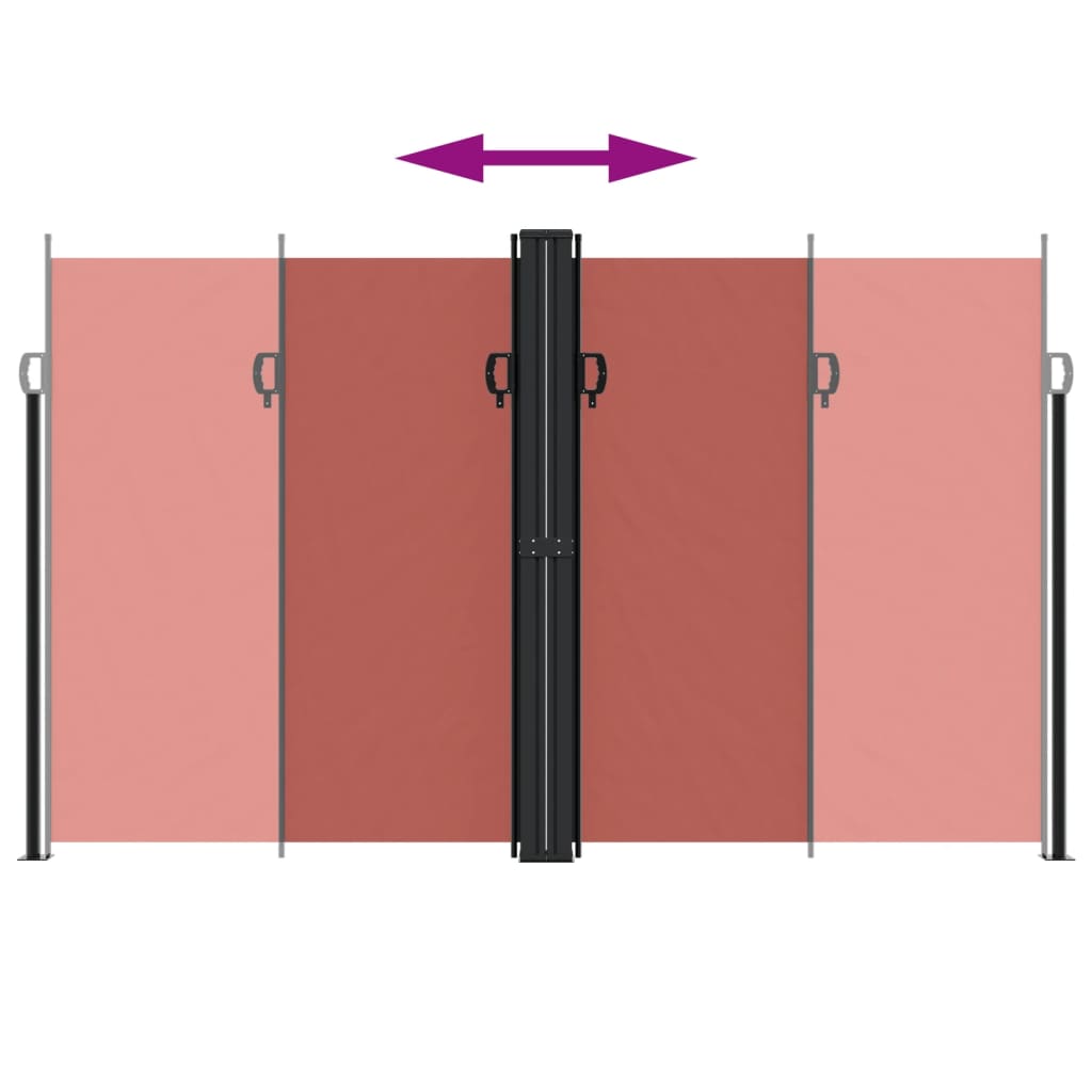 Retractable Side Awning Terracotta Red 200 X 1000 Cm