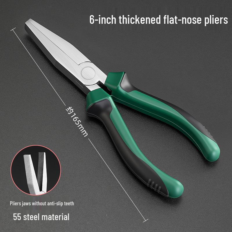 High-Quality Precision Needle Nose Pliers - 5 & 6 Inch, Handmade Jewelry Pliers, Round Bent Flat Nose, Toothless Design