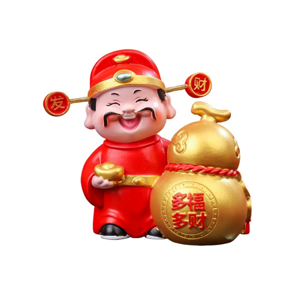 Resin 2026 Horse Year Mascot Statue Chinese God Figures Ornament  Spring Festival