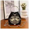Hand carry embroidery bag women's summer new embroidery fashion bucket bag versatile messenger bag