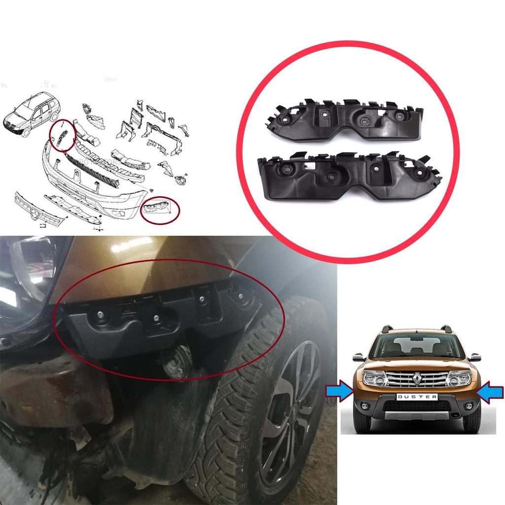 ESP1231 Front Bumper Mount Holder Support Bracket Left Right for Renault Dacia Duster MK1 HS 2010-2017 622230010R 622220011R