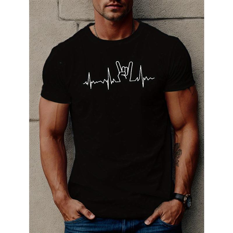 

Make A Gesture Men s Short Sleeve T-shirt Summer T-shirt Top 4XL чорний