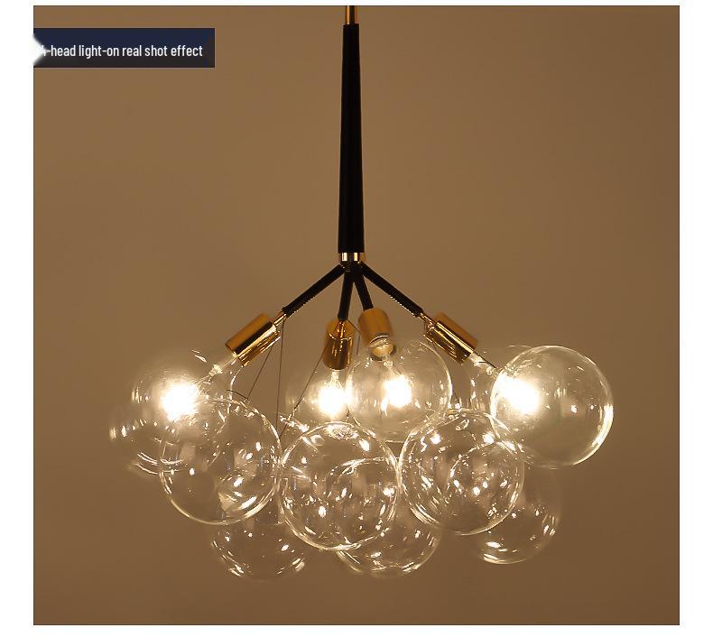 Nordic Romantic Bubble Lamp - Creative Glass Pendant for Children's Room, Living Room, or Restaurant.