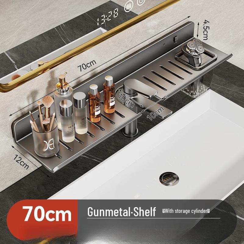 Cmaos No-Drill Wall-Mounted Bathroom Shelf