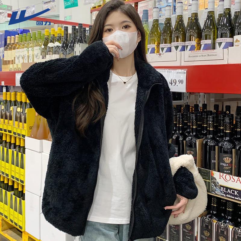 

Huili Women s Plush Fleece Cardigan Jacket XL