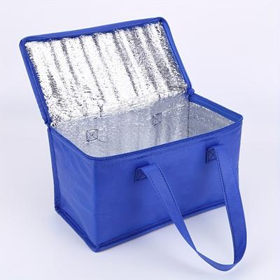 1 Torba termoizolacyjna na napoje i lunch, wykonana z folii aluminiowej dla łatwości przenoszenia i trwałości, utrzymuje jedzenie i napoje świeże i zimne przez cały dzień