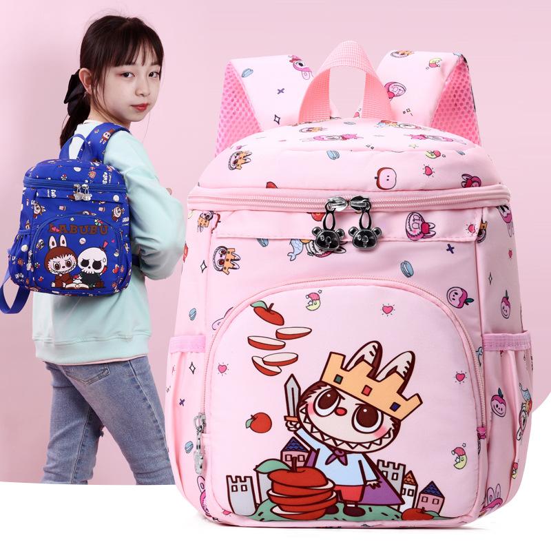 Vibrant And Durable Kids Backpack Made From Nylon With Adorable Prints Cartoon
