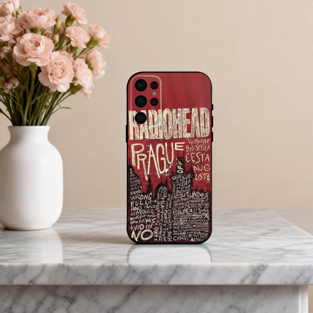 Alternative R-Radiohead -D band Phone Case For Samsung S25,24,23,22,30,21,10,9,Ultra,Plus,Lite,FE,4,5 G Soft Black Case