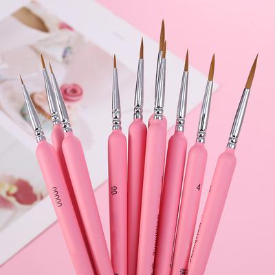 10 Stück/Set Wolfshaar Hakenlinie Stift Feiner Pinselstift Set Künstler Aquarell Acr