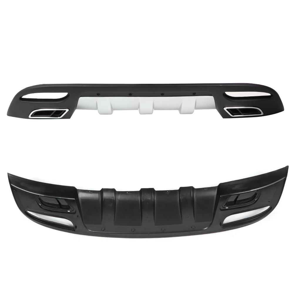 Matte Silver Black Rear Bumper Diffuser Lip Fit for Hyundai Elantra Sedan 2010‑2014