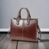 Summer European and American Retro Luggage Leather Goods Solid Color Tote Leather Stitching Ladies Shoulder Bag