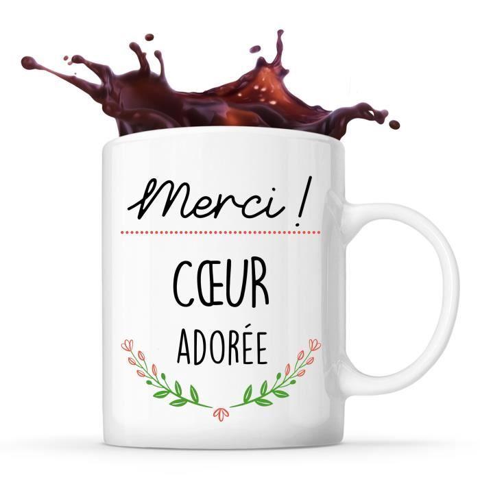 Mug - Thank You - Adored Heart - Ceramic - 325 Ml - Dishwasher and Microwave Safe