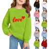 Mädchen Rundhals-Pullover für Kinder Bedruckte Baby-Oberteile Valentinstag