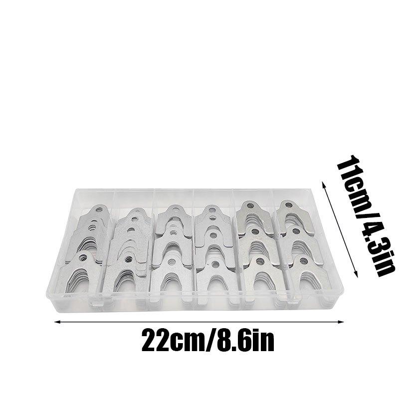 

Ассортимент выравнивающих прокладок, 144 шт., подвеска 1/64 дюйма, 1/32 дюйма, 1/16 дюйма, 1/8 дюйма, развал носков 144Pcs