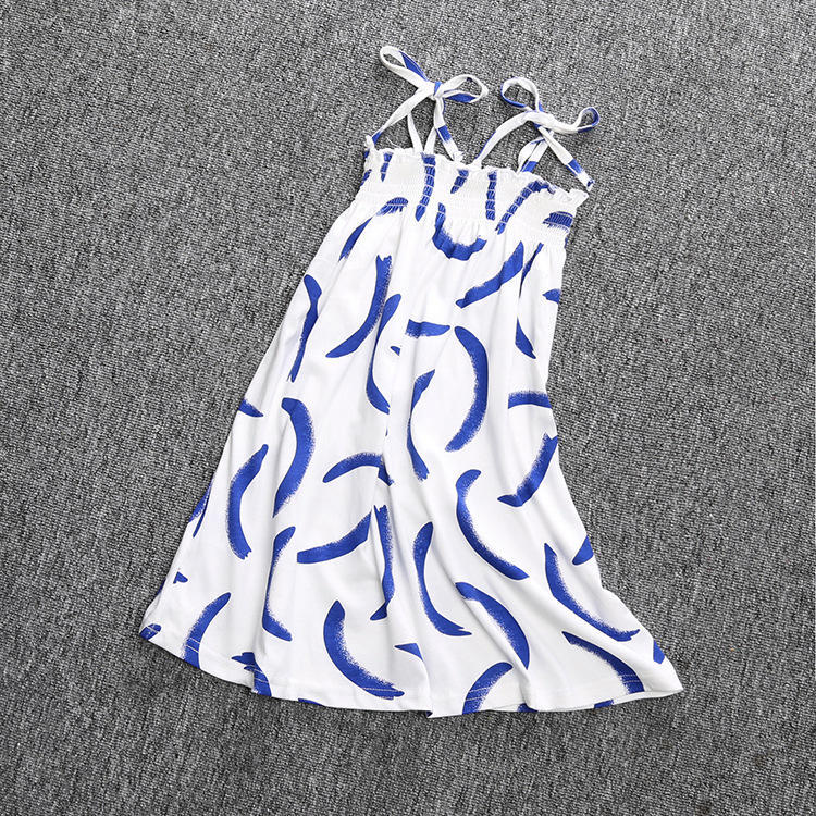 Girls Summer Strap Dress Floral Beach Princess Kids Dress 80