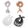 Fashionable Women's Small Silk Scarf Lightweight and Breathable Headwrap Scarf Comfortable Kerchief for Daily Wear