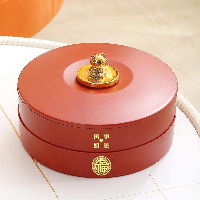 Cutie nouă de bomboane pentru petrecerea de casă chinezească, farfurie de fructe pentru nuntă, farfurie de fructe pentru Anul Nou, farfurie cu fructe uscate, farfurie cu nuci