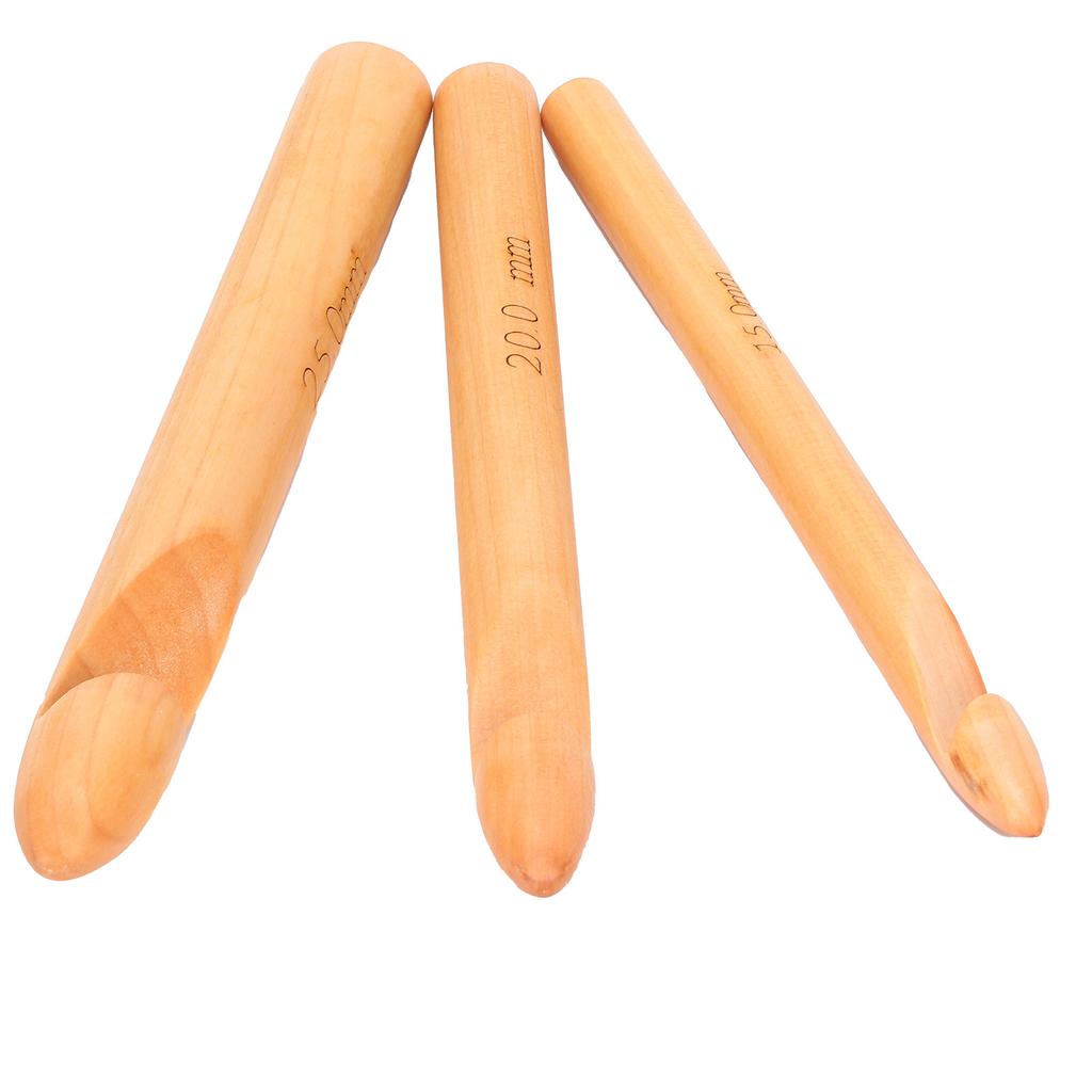 Bamboo Crochet Hook Handcrafted Knitting Needles Yarn Craft 20cmCelsius7.9in Large Crochet Hooks