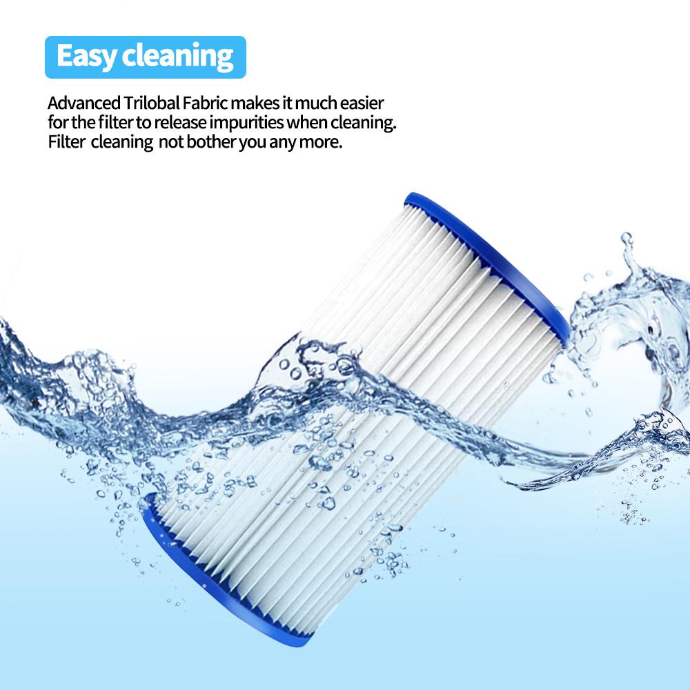Filtro TIPO III per Bestway 58012 Cartuccia Filtro per la Cura Quotidiana della Piscina Facile da Sostituire Cartuccia di Ricambio Tipo A/C Tipo di Filtro Piscina 3