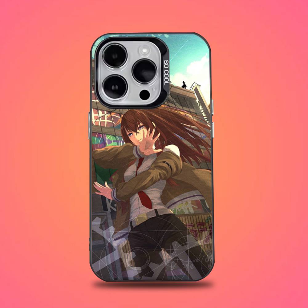 Steins Gate Okabe Anime Phone Case For iPhone 16,15,14,13,12,11,Mini,Pro,E,SE4,XS,MAX Black Candy Matte Cover