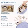 Space Saving Travel Cosmetic Bag with Expandable Compartments for All Your Essentials