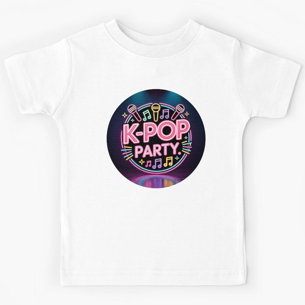 K-Pop Party Neon Sign Design | K-pop Shirt, K-pop Sticker, K-pop Mug, K-POP Gifts Kids T-Shirt 150