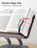 Tounee Lesebuch Verstellbarer Buch-Dreh-Faltbarer Kochbuch-Rezeptbuch-Halter mit erweiterbarer Seite für Blatt Grau Ständer, Halter, 360-Grad-Basis,