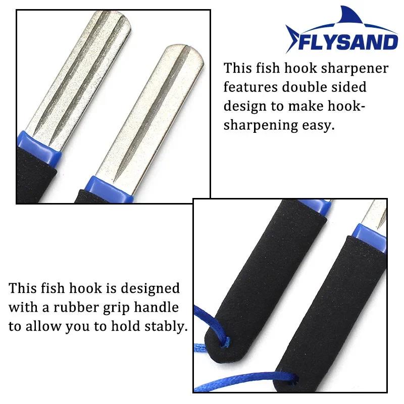 Portable Outdoor Double Groove Fishing Hook Sharpening Hone New Grinding Hook Sharpener Tool Fish Accessories