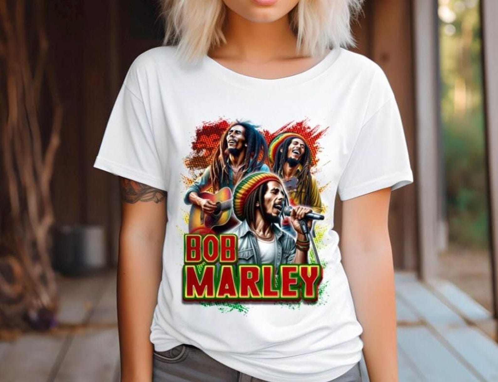 Bob Marley One Love T-Shirt, Reggae Music, Personalized Fan Shirt 3XL