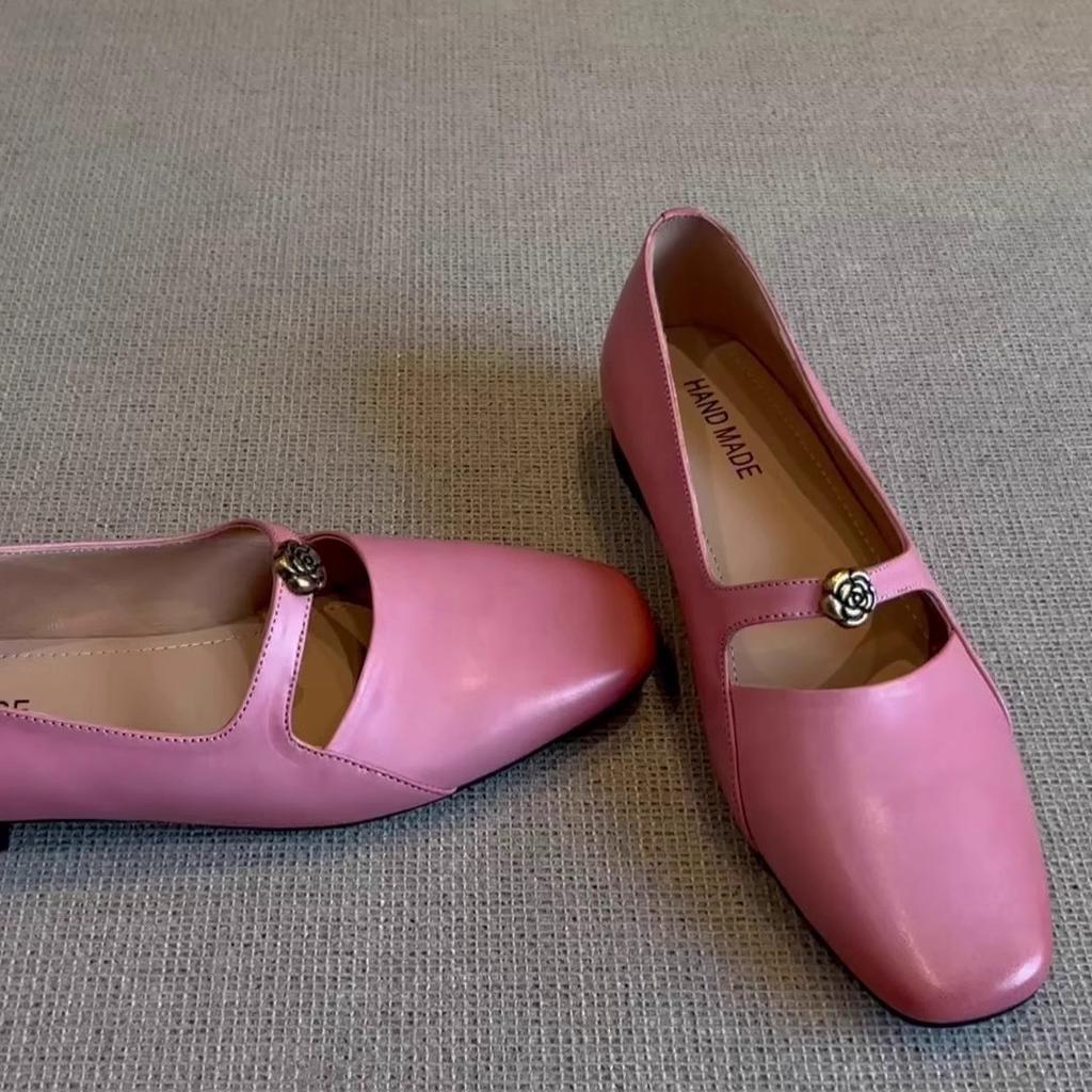 Guttega! 2025 new French temperament single shoes, small fragrant and versatile, shallow mouth Mary Jane shoes, one pedal flat bottom