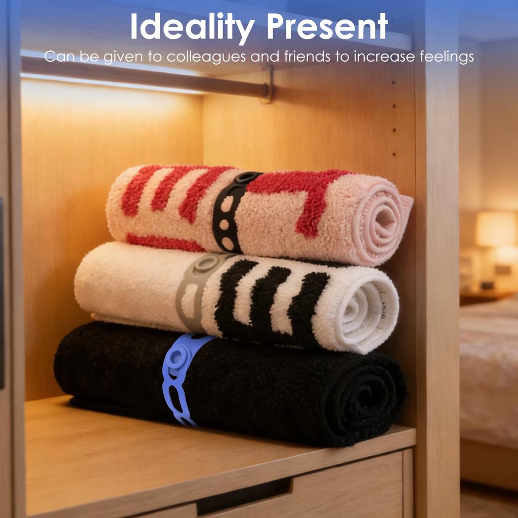 6Pcs Pot Universal Fixing Strap 21.65 Inch Crock Pot Lid Holder Supplies Silicone Straps Suitable for Storing Curtains Yoga Mats