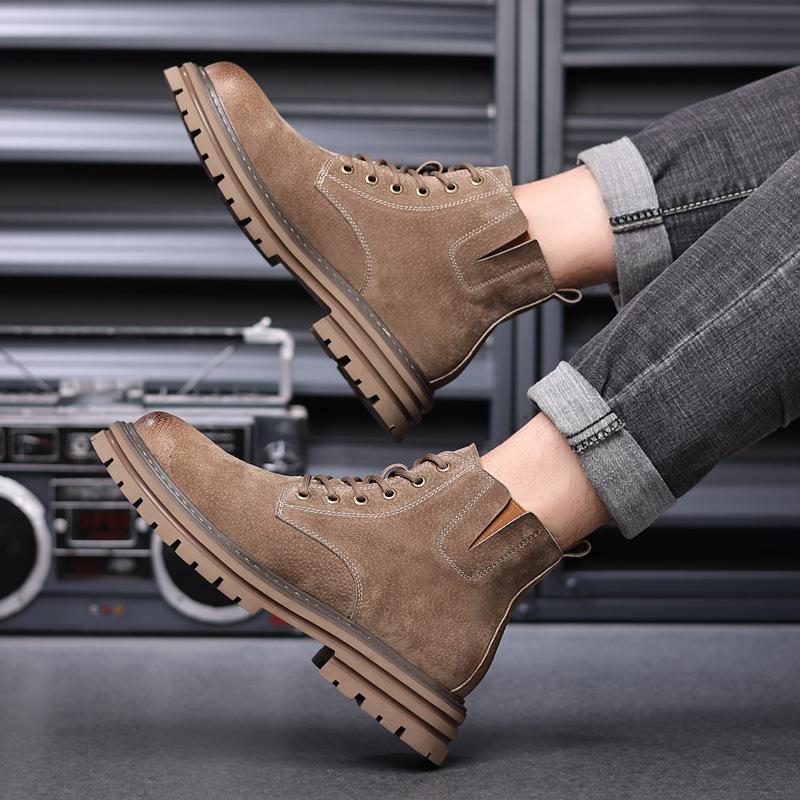 2024 Autumn Men's High-Top Casual Leather Retro Desert Boots - British Style