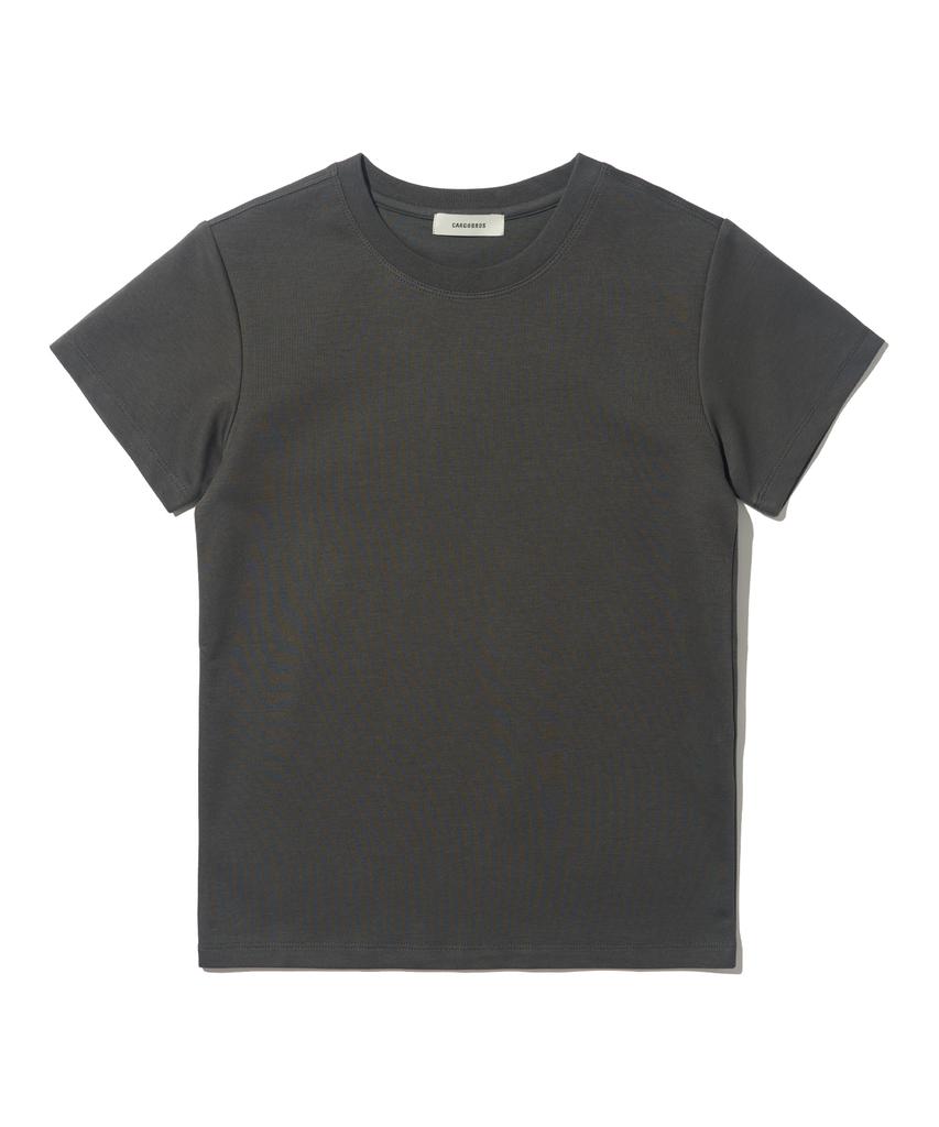 CARGOBROS FOR WOMAN Dot See-Through Long Sleeve Layered Short Sleeve Tee Set (Ivory/Charcoal)