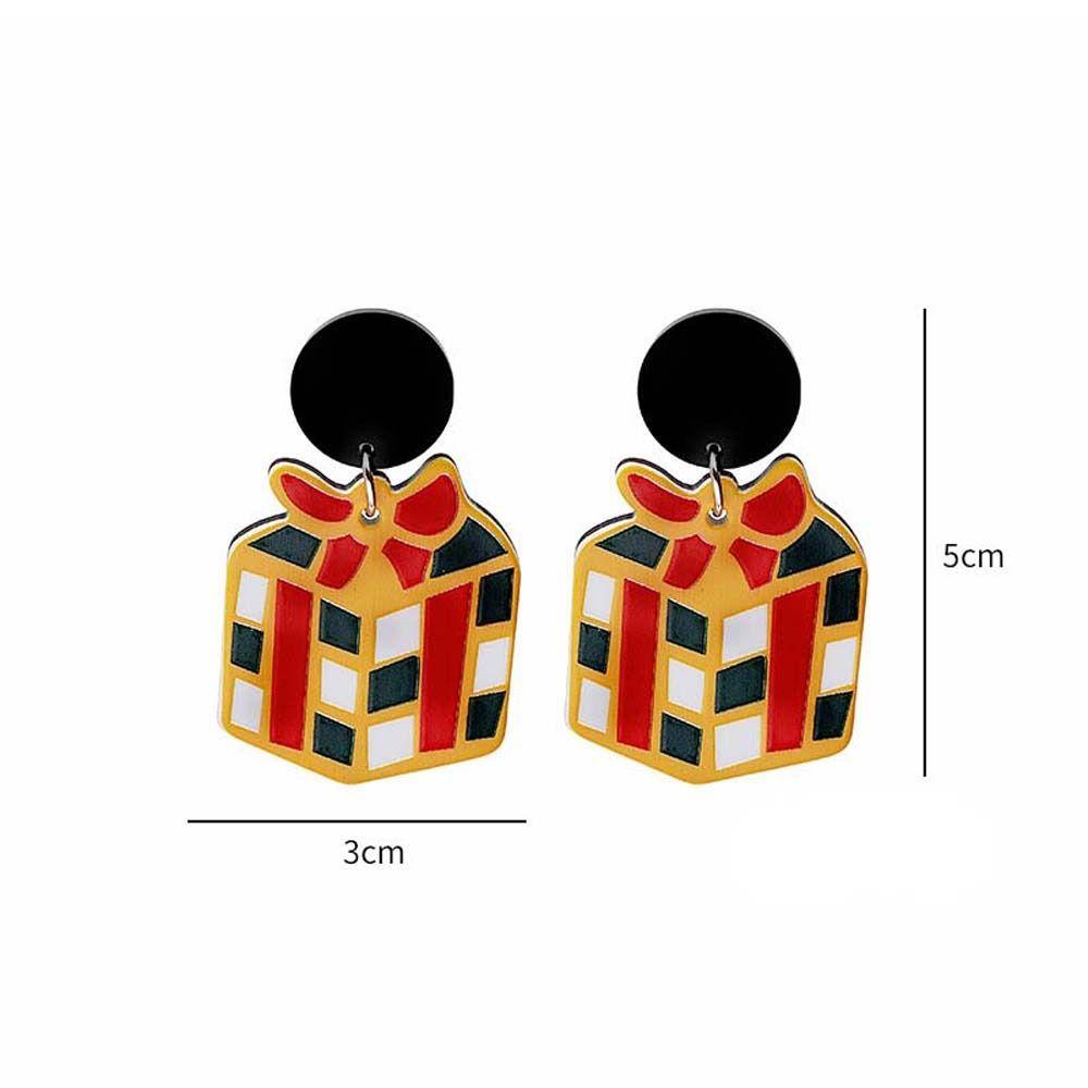 Snowman Christmas Tree Bells Christmas Earrings Christmas Ear Hook Dangle Earring Christmas Gift
