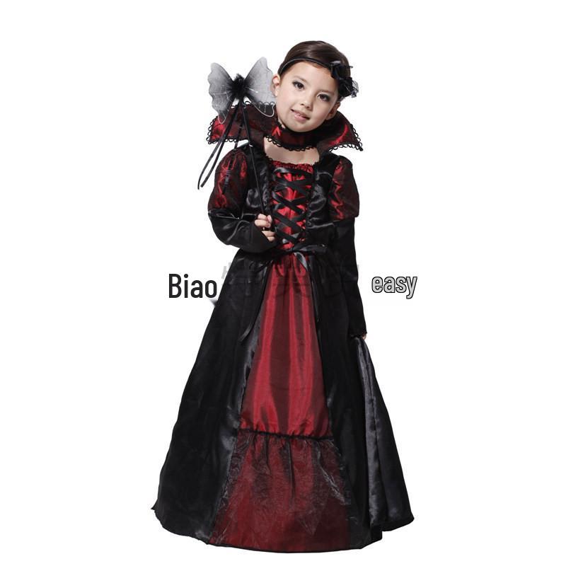 Girls Evil Queen Vampire Princess Halloween Cosplay Costume