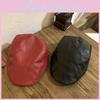 Solid Retro Color Pu Material Women Baseball Caps Warmth Go Out Travel Hats