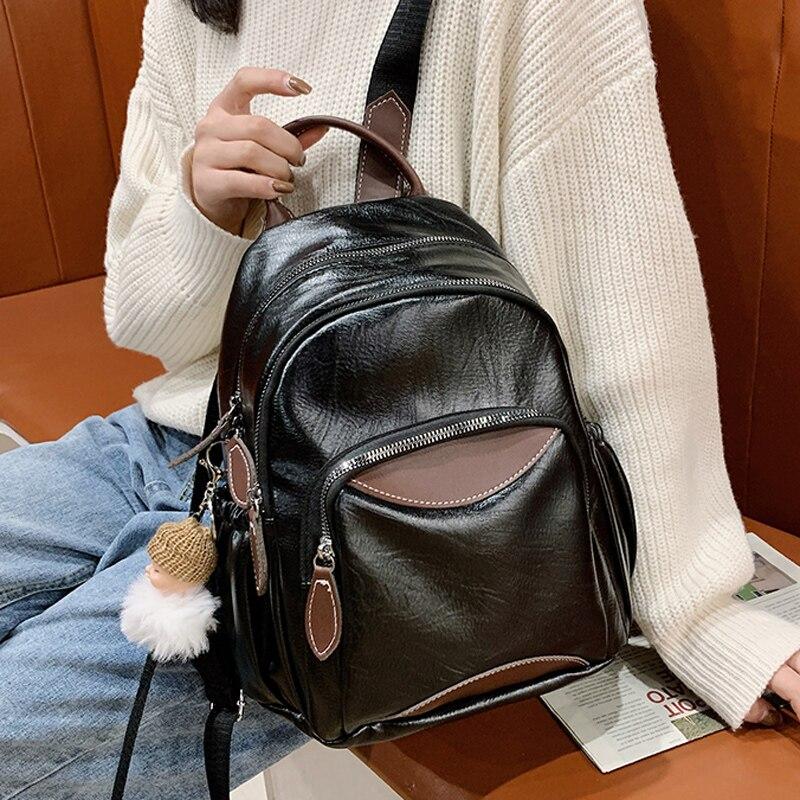 Buy 2021 Fashion Leather Women Backpack 