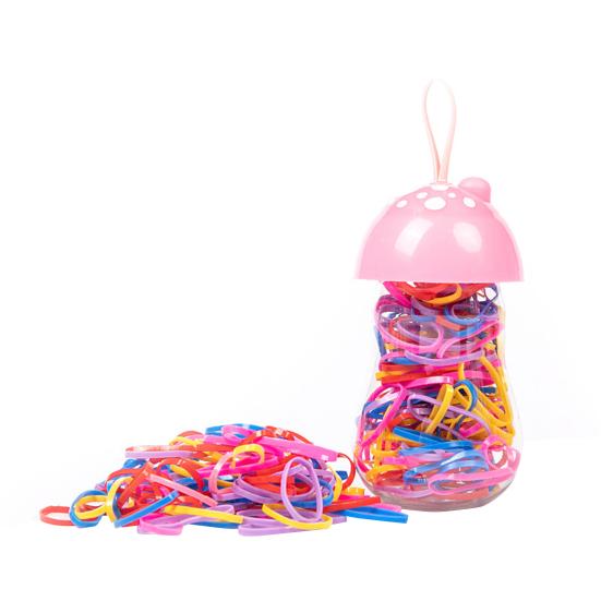 

1 бутылка, эластичная резинка для волос, практичные держатели, резинка для волос, милый детский TPR, резиновый хвост в форме бутылки для детей M