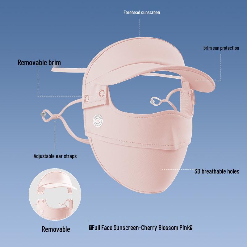 Ice Silk Anti-UV Face Mask with Eye Corner Protection & Moisturizing Hyaluronic Acid