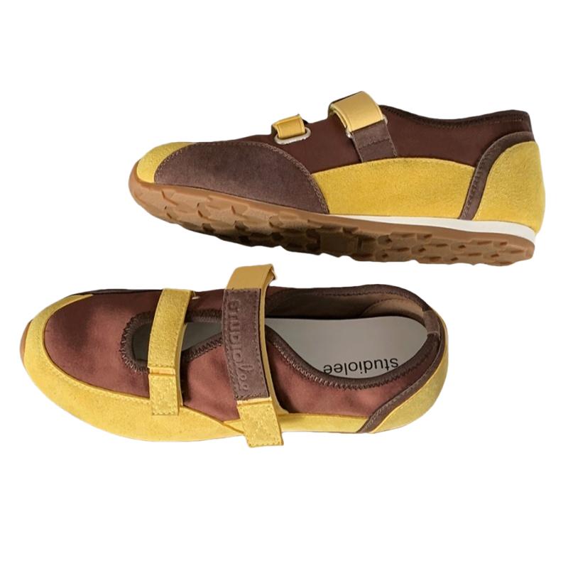 

Fashion Flats Women Sports Casual Shoes New Spring And Autumn Mary Jane Fashion Comfortable Breathable Outside Walking Sneakers Shoes 35 жёлтый