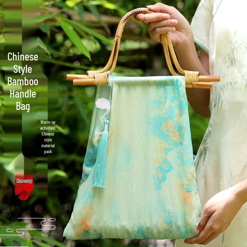 Bamboo Joint Bag DIY Kit: Handmade Chinese-Style Heritage Bag for Team Building and Salon Events